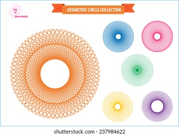 geometry circle (spirograph) for money design, voucher, currency, gift certificate, coupon, banknote, diploma, check