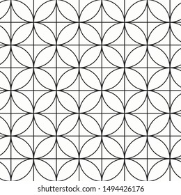 Geometry of circle and square on 
 background. vector pattern. pattern is on swatch panel.