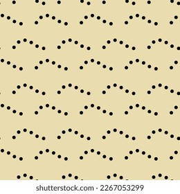 Geometry, circles, waves. Vector seamless pattern. Background illustration, decorative design for fabric or paper. Ornament modern