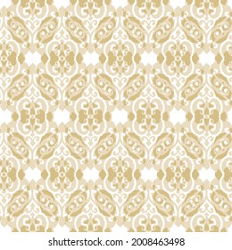 Geometry classic repeat modern yellow pattern with textures, Seamless vintage ornament on background. Floral ornament on background. Wallpaper pattern