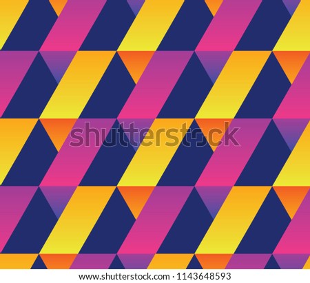 Geometry colorful abstract seamless pattern for background, wrapping paper, fabric, surface design. Stock vector illustration