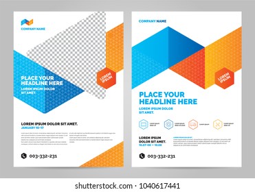 Geometry colorful Brochure Layout template, cover design background, annual reports. Can be adapt to Brochure, Annual Report, Magazine, Poster, Flyer, Banner.