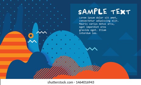 Geometry colorful pastel summer background. Modern abstract cover.