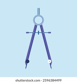 geometry compass flat design illustration. Dividers vector icon