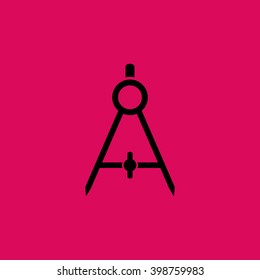 Geometry Compass Icon. Eps-10.