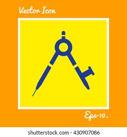 Geometry Compass Icon. Eps-10.