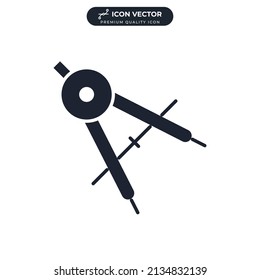 plantilla de símbolo de icono de brújula de geometría para el logotipo de colección de diseño gráfico y web ilustración vectorial