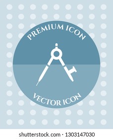 Geometry Compass Icon for Web. Application, Software & Graphic Design.