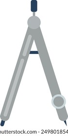 Geometry compass tool. Math science color icon