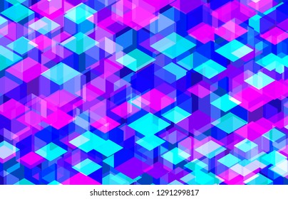 Geometry complex design overlap polygon abstract pink blue
and purple color background vector