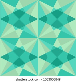 Geometry composition of different shapes. Green vector graphic.  Abstract art. Modern backrounds and wallpapers. Polygonal background. Creative tile print.