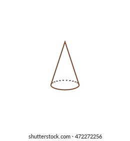 Geometry cone icon.