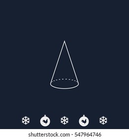 Geometry cone icon.