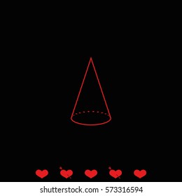 Geometry cone icon.