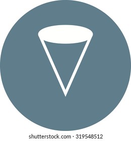 Geometry, cone, mathematics icon vector image. Can also be used for shapes and geometry. Suitable for use on web apps, mobile apps and print media.