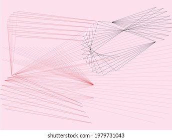 Geometry creative minimalist contemporary art illustrations for wall decoration, postcard, brochure cover design. Playful composition of basic geometric lines. Perspective architectonical. Complex.