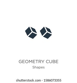 Geometry cube icon vector. Trendy flat geometry cube icon from shapes collection isolated on white background. Vector illustration can be used for web and mobile graphic design, logo, eps10