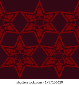 Geometry. Design with manual hatching. Ethnic boho ornament. Seamless background. Tribal motif. Vector illustration for web design or print.