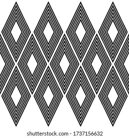 Geometry. Design with manual hatching. Ethnic boho ornament. Seamless background. Tribal motif. Vector illustration for web design or print.