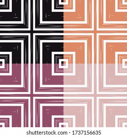 Geometry. Design with manual hatching. Ethnic boho ornament. Seamless background. Tribal motif. Vector illustration for web design or print.