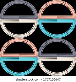 Geometry. Design with manual hatching. Ethnic boho ornament. Seamless background. Tribal motif. Vector illustration for web design or print.