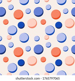 Geometry design. Seamless geometric pattern. Circle shapes