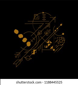 geometry design for tattoo or tshirt