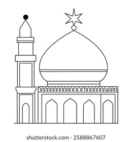 Geometry of Devotion A Modern Line Art Take on Tradition.