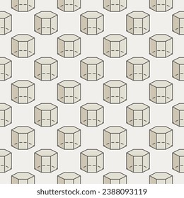 Geometry Education vector colored seamless pattern with Geometrical Figure symbol concept background