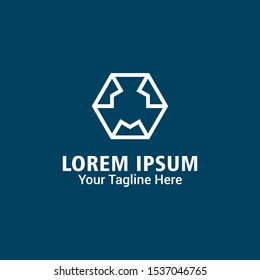 Geometry element logo template. Simple vector logo in a modern style. Vector illustration