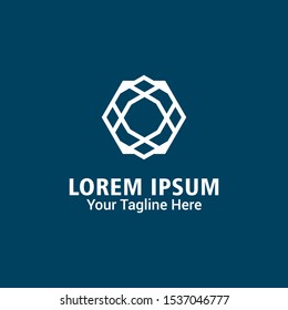 Geometry element logo template. Simple vector logo in a modern style. Vector illustration