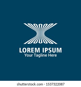 Geometry element logo template. Simple vector logo in a modern style. Vector illustration