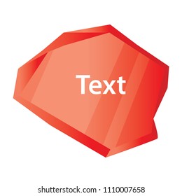 Geometry Faceted Rock for text implementation in vector illustration.