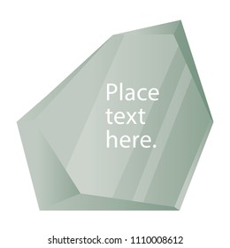 Geometry Faceted Rock for text implementation in vector illustration.