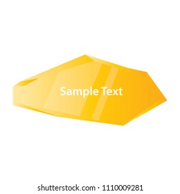 Geometry Faceted Rock for text implementation in vector illustration.