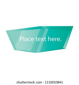 Geometry Faceted Rock for text implementation in vector illustration.