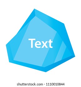 Geometry Faceted Rock for text implementation in vector illustration.