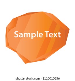 Geometry Faceted Rock for text implementation in vector illustration.