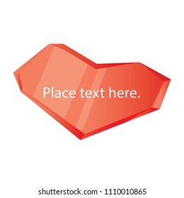 Geometry Faceted Rock for text implementation in vector illustration.