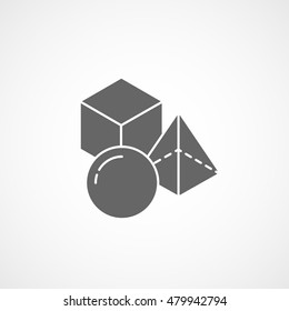 Geometry Flat Icon On White Background
