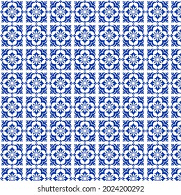 Geometrisches blaues Muster ohne Nahtlose Muster 