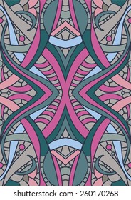 Geometry floral seamless pattern, ethnic style.