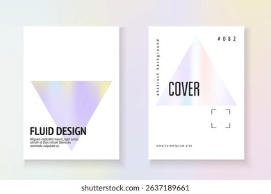 Geometry Fluid. Color Presentation. Crystal Effect. Blue Geometric Paper. Pearlescent Foil. Fashion Banner. Colorful Pearl Illustration. Violet Geometry Fluid