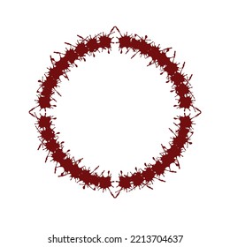 geometry frame with blood splash effect