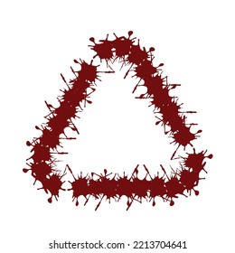 marco de geometría con efecto de salpicadura de sangre