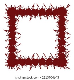 geometry frame with blood splash effect