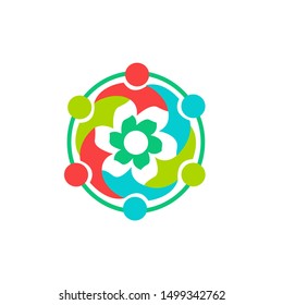 geometry friendship design- vector illustration
