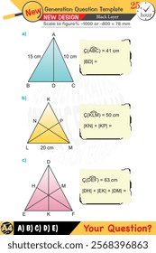 Geometry, geometric concepts, High school, middle school, exam question template, numerical lessons, verbal lessons, Next generation problems, for teachers, editable