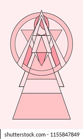 geometry girl vector origami concept,strong women line art,lady logo for wedding card, simple design girl from paper cut, Paper princess.  