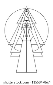 geometry girl vector origami concept,strong women line art,lady logo for wedding card, simple design girl from paper cut, Paper princess.  